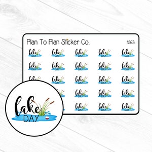 1263~~Lake Day Planner Stickers.