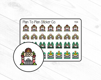1134~~Zoo Day Planner Stickers.