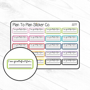 2277~~I Am Grateful For Planner Stickers.
