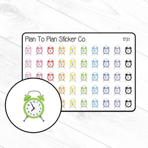 1731~~Alarm Clock Planner Stickers.