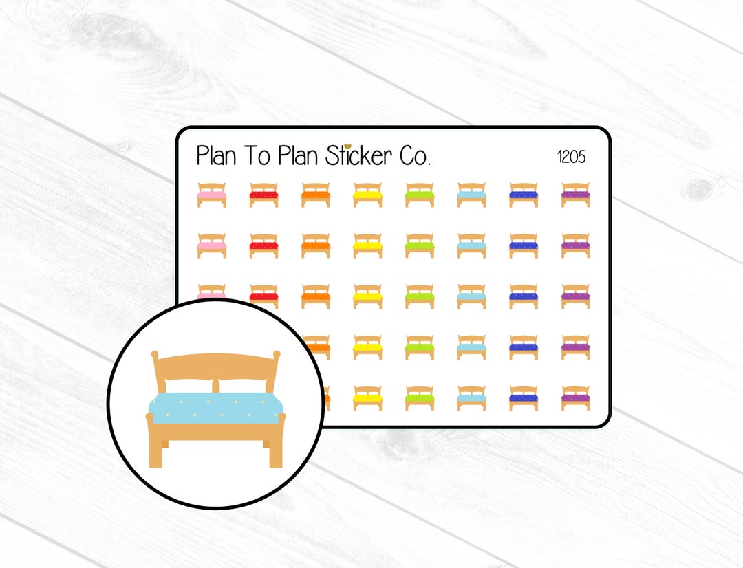 1205~~bed Change the Sheets Planner Stickers. - Etsy