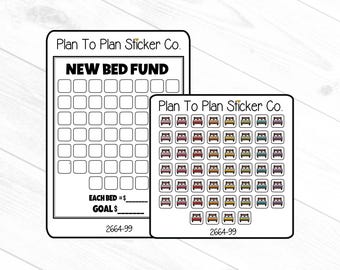 2664-99~~New Bed Fund Savings Challenge Planner Stickers.