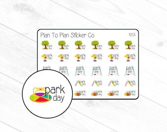 1253~~Park Day Planner Stickers.