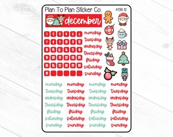 4138-12~~December Journal Planner Stickers.