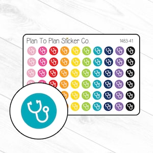 1483-41~~Stethoscope Icon Planner Stickers.
