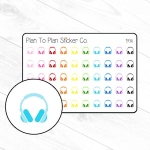 1936~~Headphones Planner Stickers.