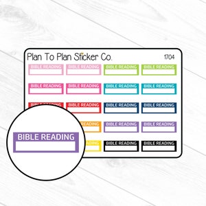 1704~~Bible Reading Planner Stickers.