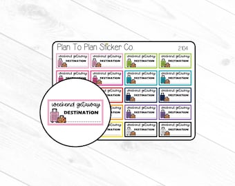 2104~~Weekend Getaway Planner Stickers.