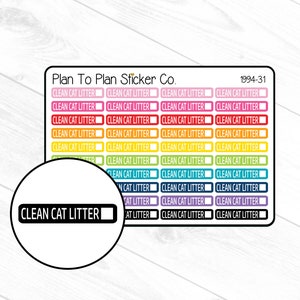 1994-31~~Clean Cat Litter Planner Stickers.