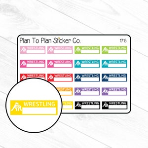 1715~~Wrestling Boxes Planner Stickers.