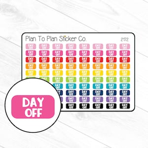2172~~ Day Off Trackers Planner Stickers.