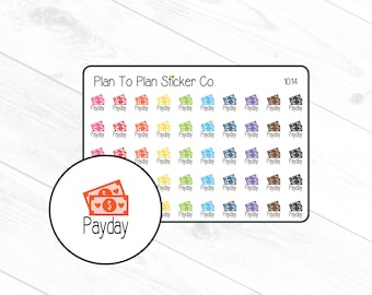 1014~~ Payday Planner Stickers.