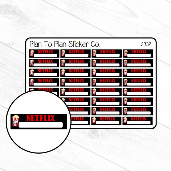 2332~~Netflix Boxes Planner Stickers.