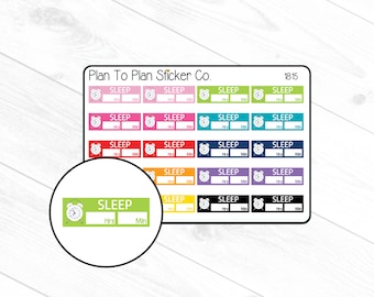 1815~~Sleep Tracker Planner Stickers.
