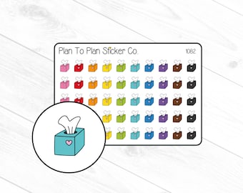 1082~~Tissue Box/Sick Day Planner Stickers.