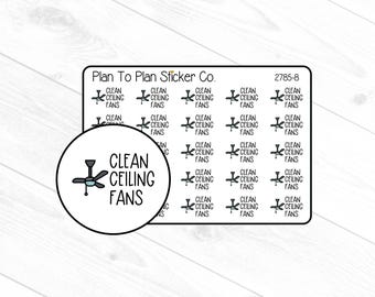2785-8~~Clean Ceiling Fans Planner Stickers.