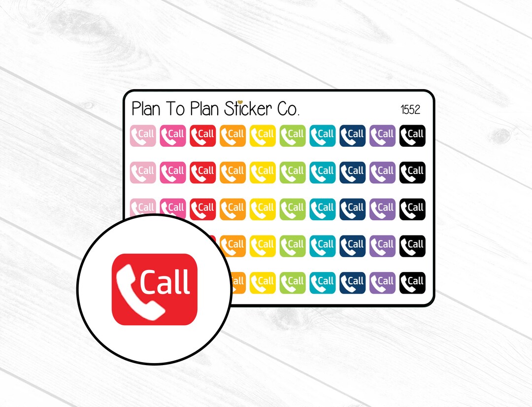 Call List Sticker 1552~~call Reminder Planner Stickers. - Etsy