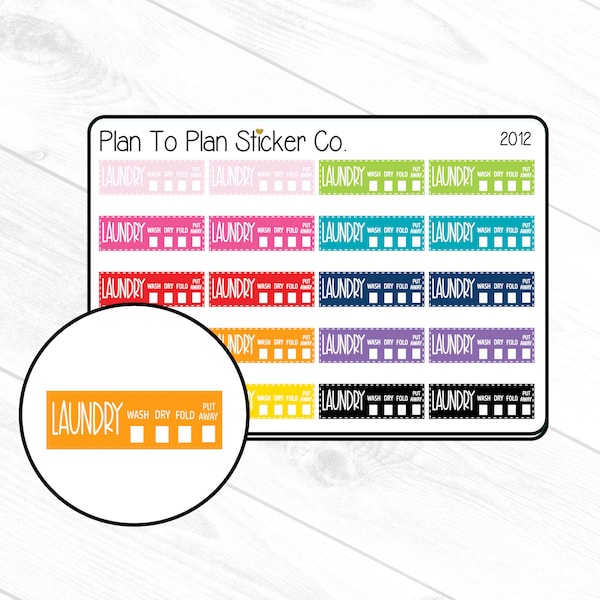 2012~~Laundry Trackers Planner Stickers.