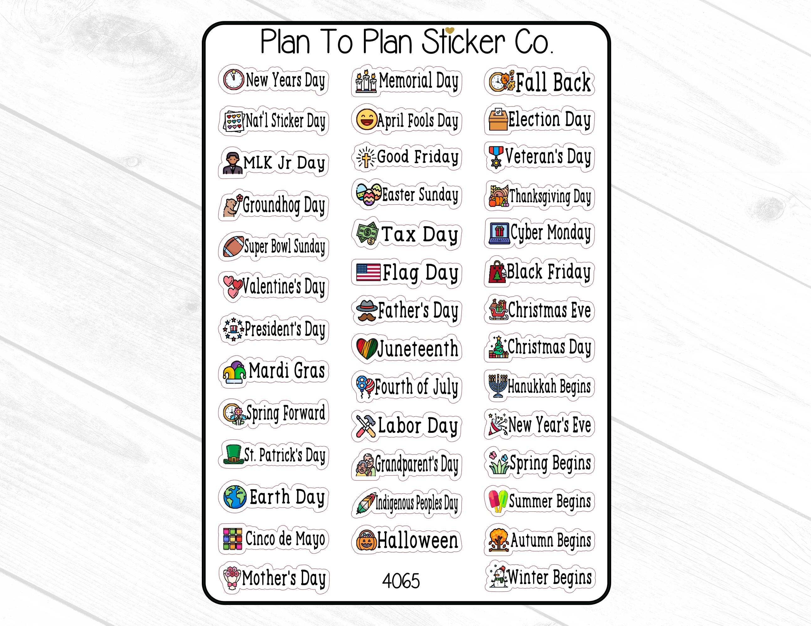 4065~~US Holidays Planner Stickers.