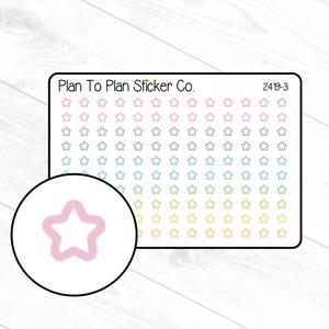 2419-3~~Tiny Stars (Pastel) Planner Stickers.