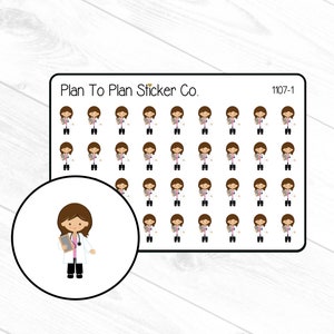 1107~~Doctor (Female) Appointment Reminder Planner Stickers.