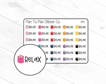 3181~~Relax Planner Stickers.