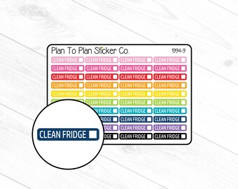 1994-9~~Clean Fridge Planner Stickers.
