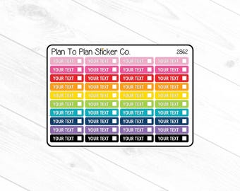 2862~~Custom Check Boxes Planner Stickers