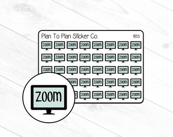 1855~~Zoom Trackers Planner Stickers.