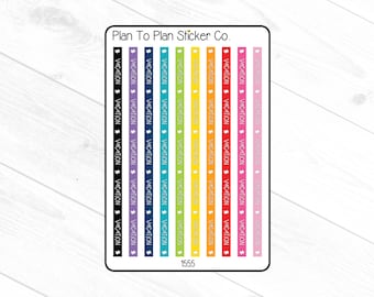 1555~~Pegatinas para planificador de tiras de vacaciones.