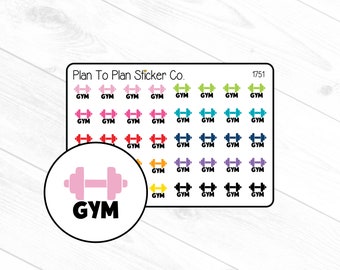 1751~~Gym Day Planner Stickers.