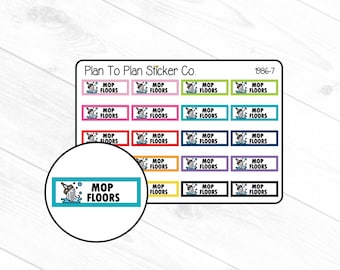 1986-7~~Mop Floors Planner Stickers.