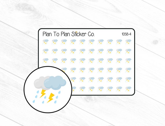 1058-4~~ Stormy Weather Trackers Planner Stickers.
