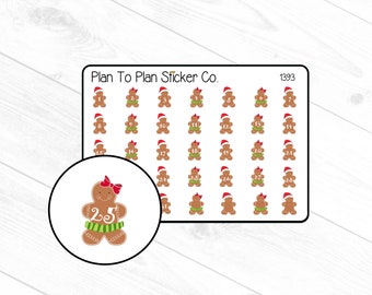 1393~~Gingerbread Date Covers Planner Stickers.