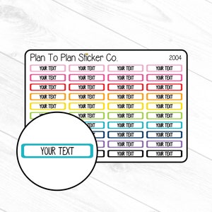 2004~~Custom Text Boxes Planner Stickers
