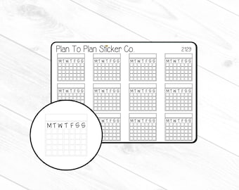 2129~~Monthly Habit Tracker Planner Stickers.