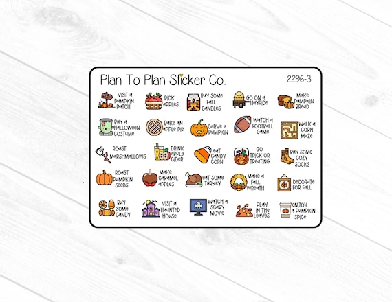 2296-3~~Fall Bucket List Planner Stickers.