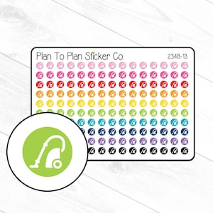 2348-13~~Vacuum Tiny Icons Planner Stickers.