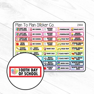 2444~~School Year Activities Planner Stickers.