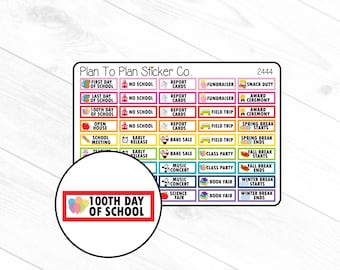 2444~~School Year Activities Planner Stickers.
