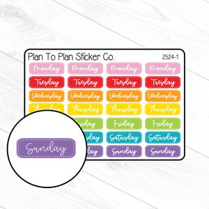 2524-1~~Days of the Week Planner Stickers.