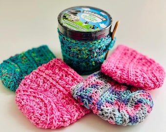 Ready To Ship Basic Ice Cream Coozie handmade crochet pint size cozy : sleeve cozie Haagen Dazs Ben & Jerry's Thrifty Ice Cream
