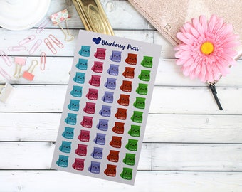 Kawaii Lunch Sack Planner Stickers
