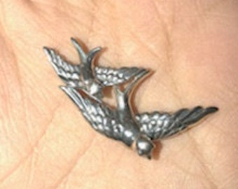 Sterling Silver Swallow Pin