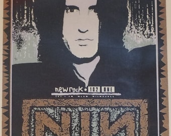 Trent Reznor NIN Screenprint Rock Tour Poster Handbill 1990s