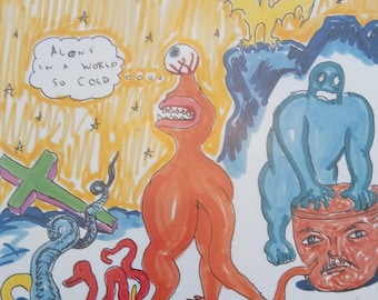 Daniel Johnston Signed Art Print.