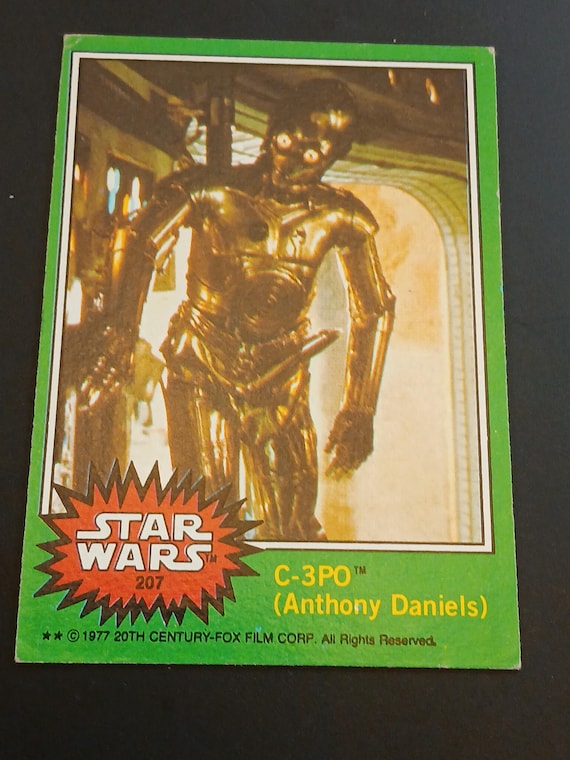 ★ARIES★ Credit Card Man to Man Mustard STAR20004MSTRD STAR 1977 Vintage Star Wars Goldenrod C-3PO Error Card #207 Topps