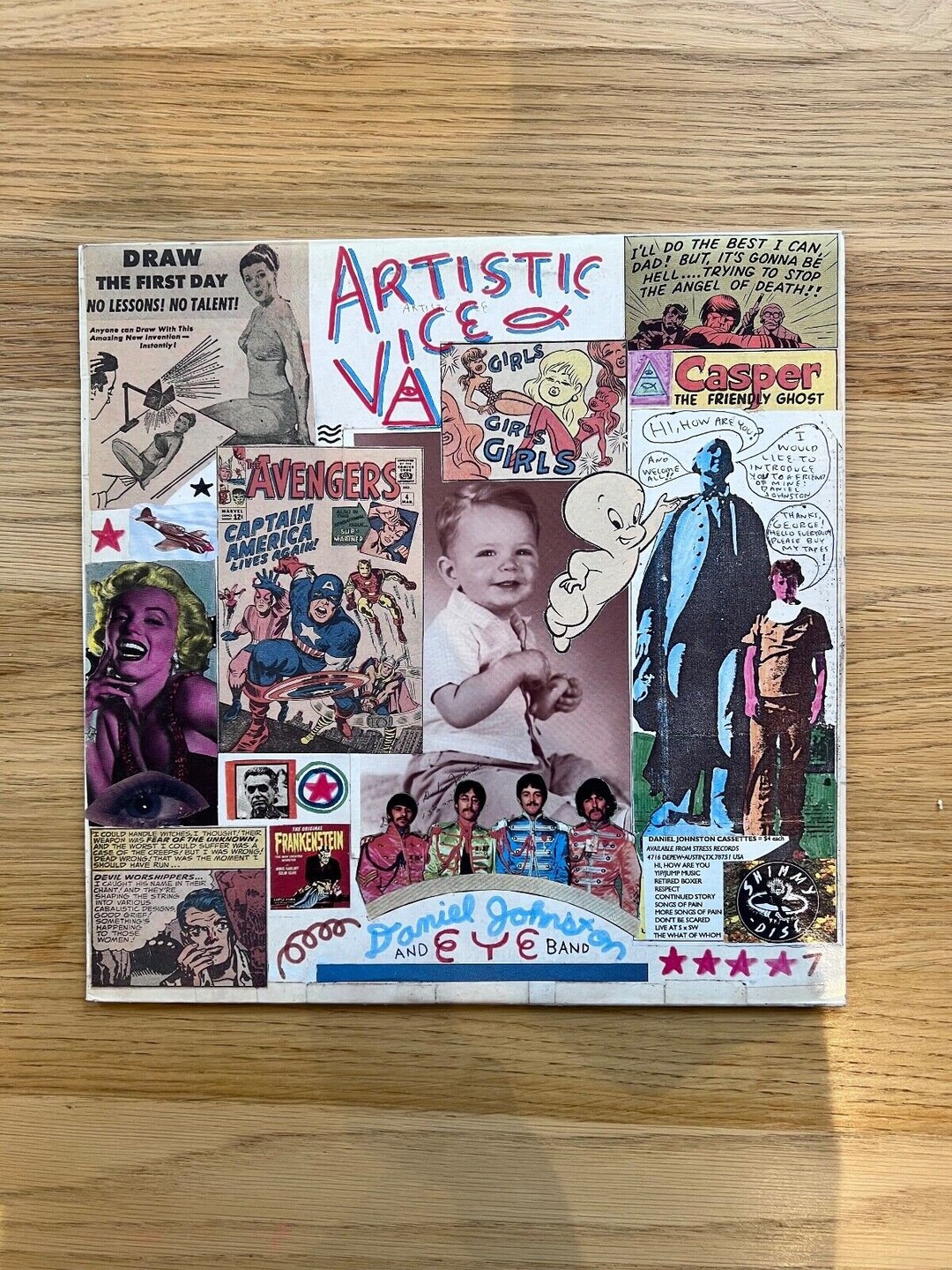 Original Shimmy Disc Pressing Daniel Johnston Vinyl Record 