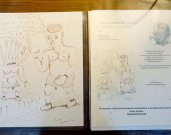 Original Daniel Johnston Signed Art. 1980s the Boxer - Etsy