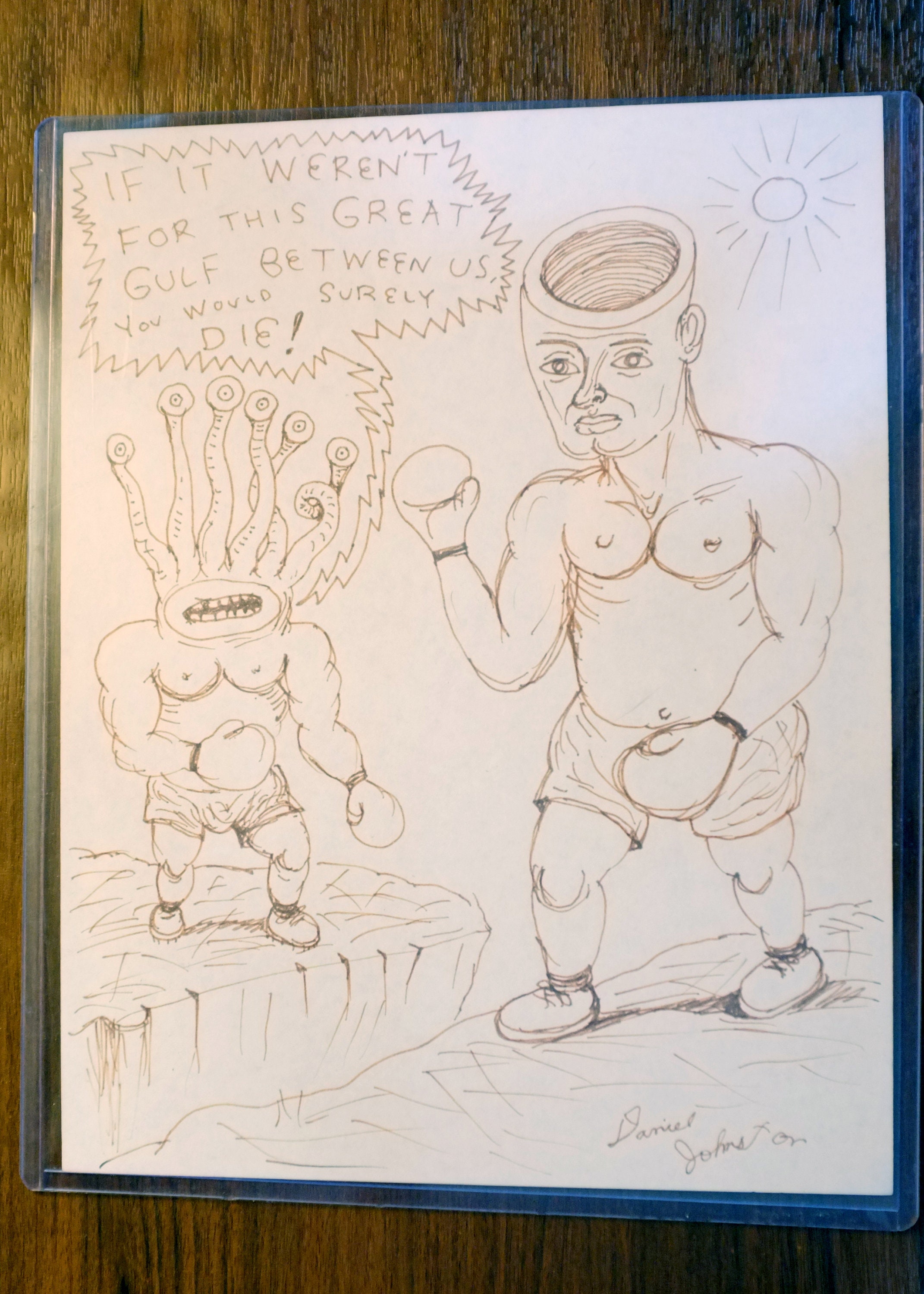 Original Daniel Johnston Signed Art. 1980s the Boxer - Etsy